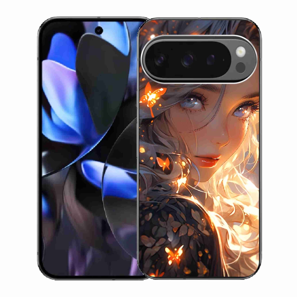 Gelový kryt mmCase na Google Pixel 9 Pro - dívka a motýli