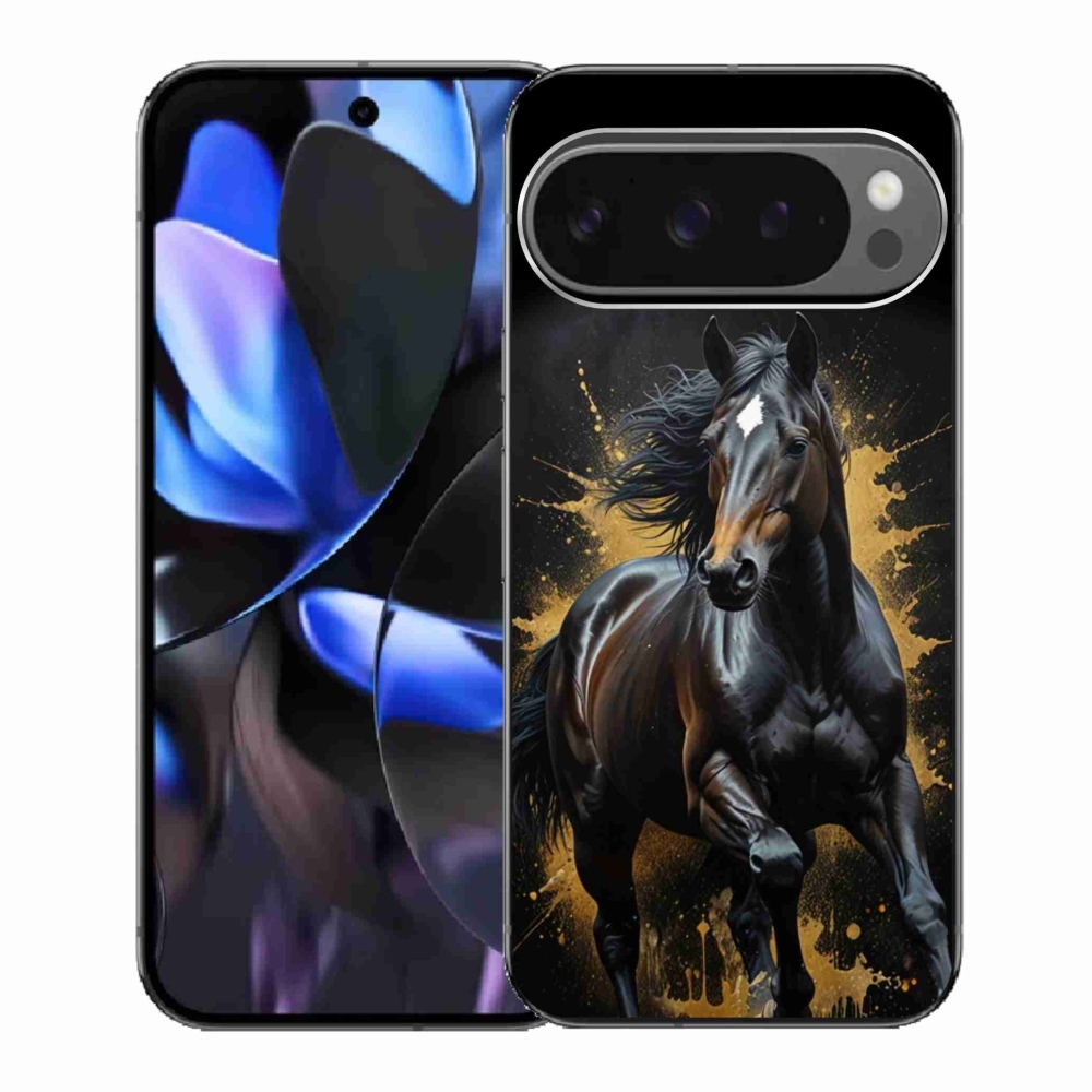 Gelový kryt mmCase na Google Pixel 9 Pro - elegantní černý hřebec
