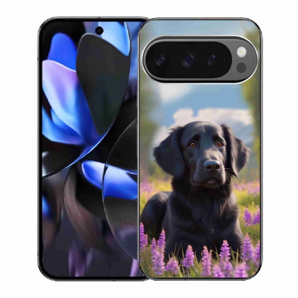 Gelový kryt mmCase na Google Pixel 9 Pro - elegantní černý retrívr