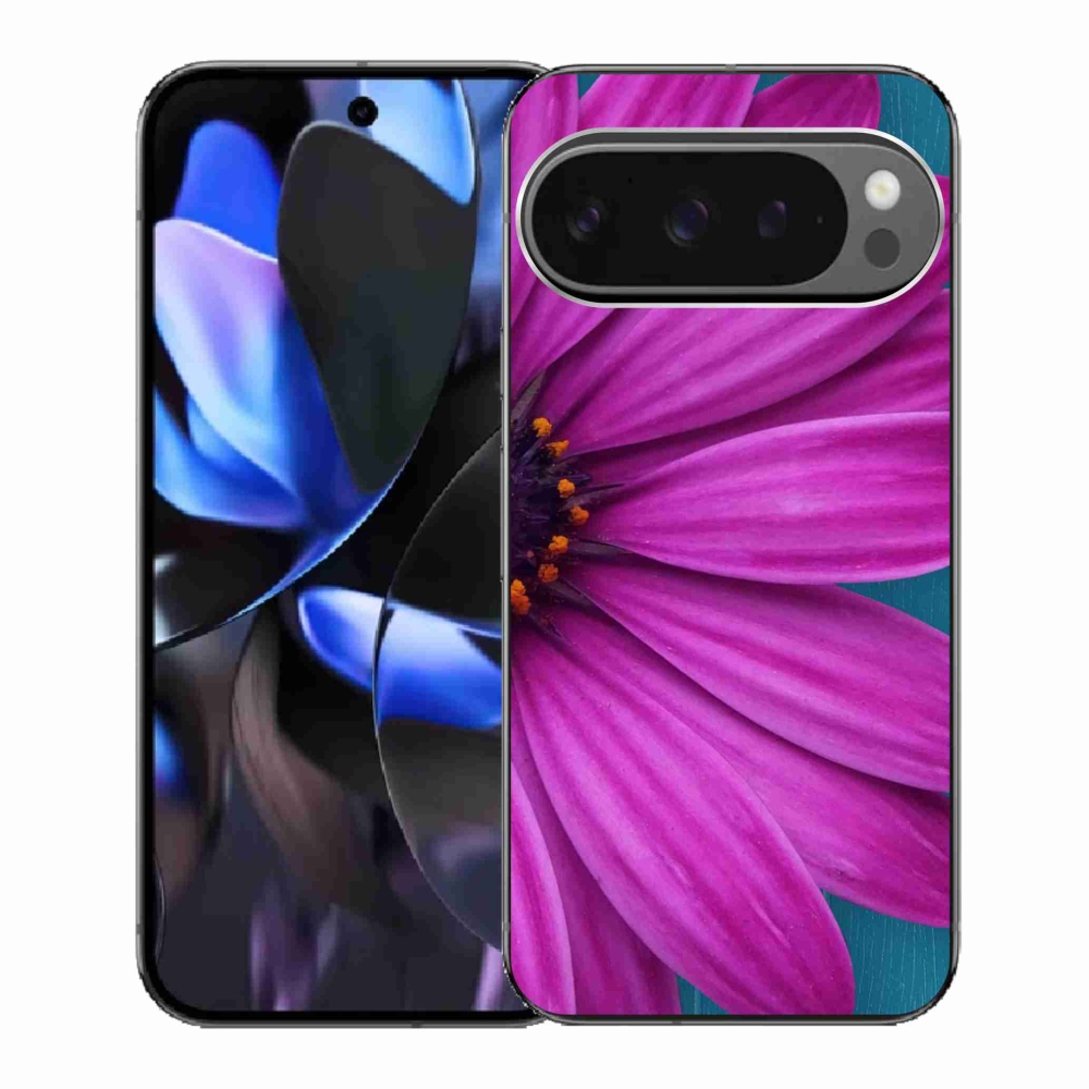 Gelový kryt mmCase na Google Pixel 9 Pro - fialová kopretina