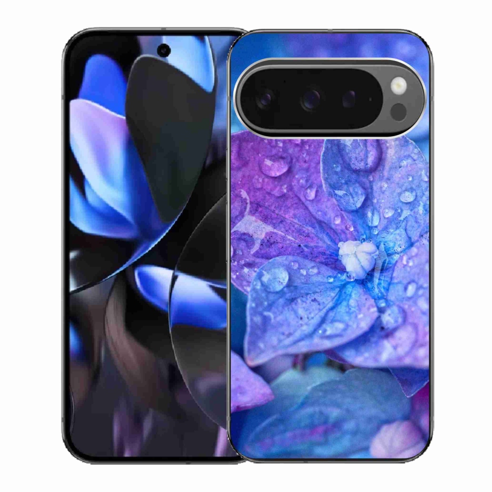 Gelový kryt mmCase na Google Pixel 9 Pro - fialový květ