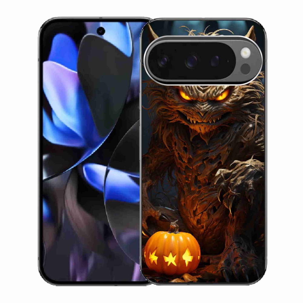 Gelový kryt mmCase na Google Pixel 9 Pro - halloweenská příšera