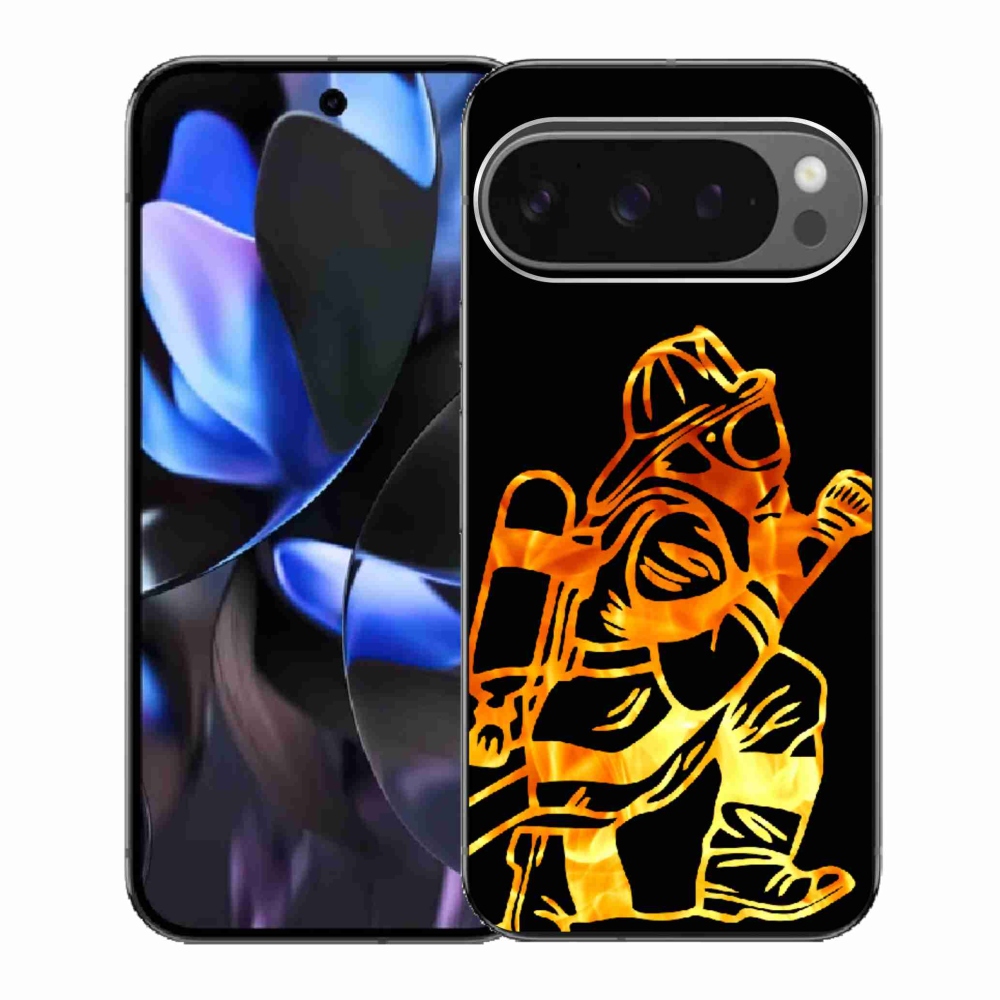 Gelový kryt mmCase na Google Pixel 9 Pro - hasič 1
