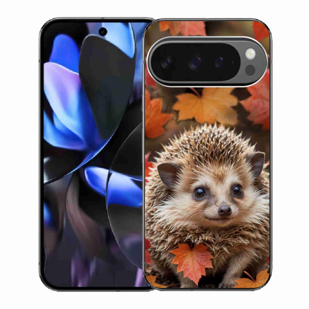 Gelový kryt mmCase na Google Pixel 9 Pro - ježek v listí