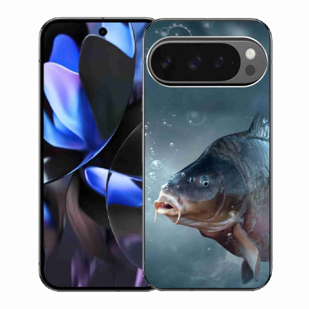 Gelový kryt mmCase na Google Pixel 9 Pro - kapr a bublinky
