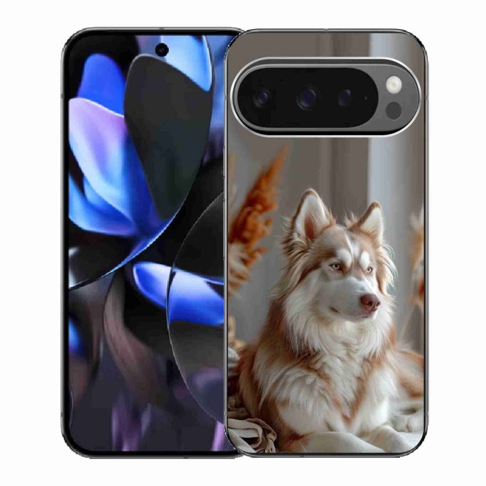 Gelový kryt mmCase na Google Pixel 9 Pro - klidný sibiřský husky