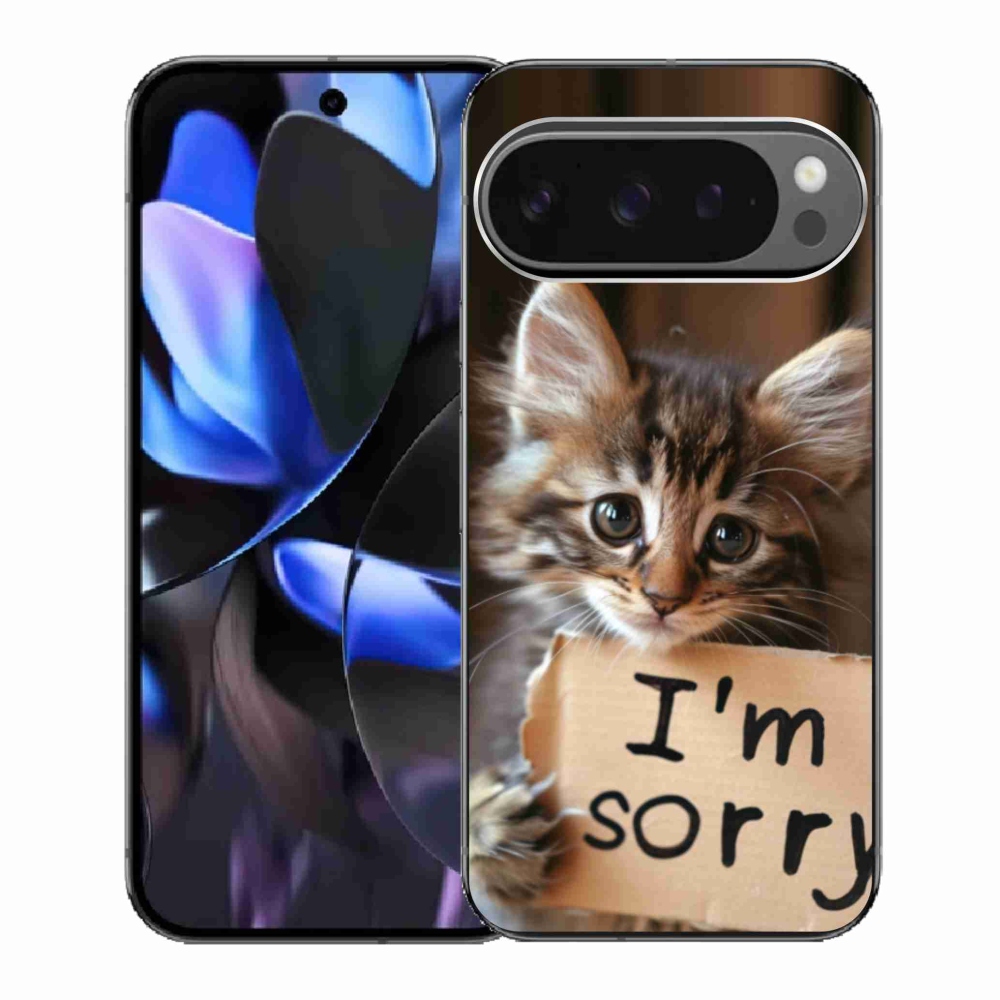 Gelový kryt mmCase na Google Pixel 9 Pro - kočíčí omluva
