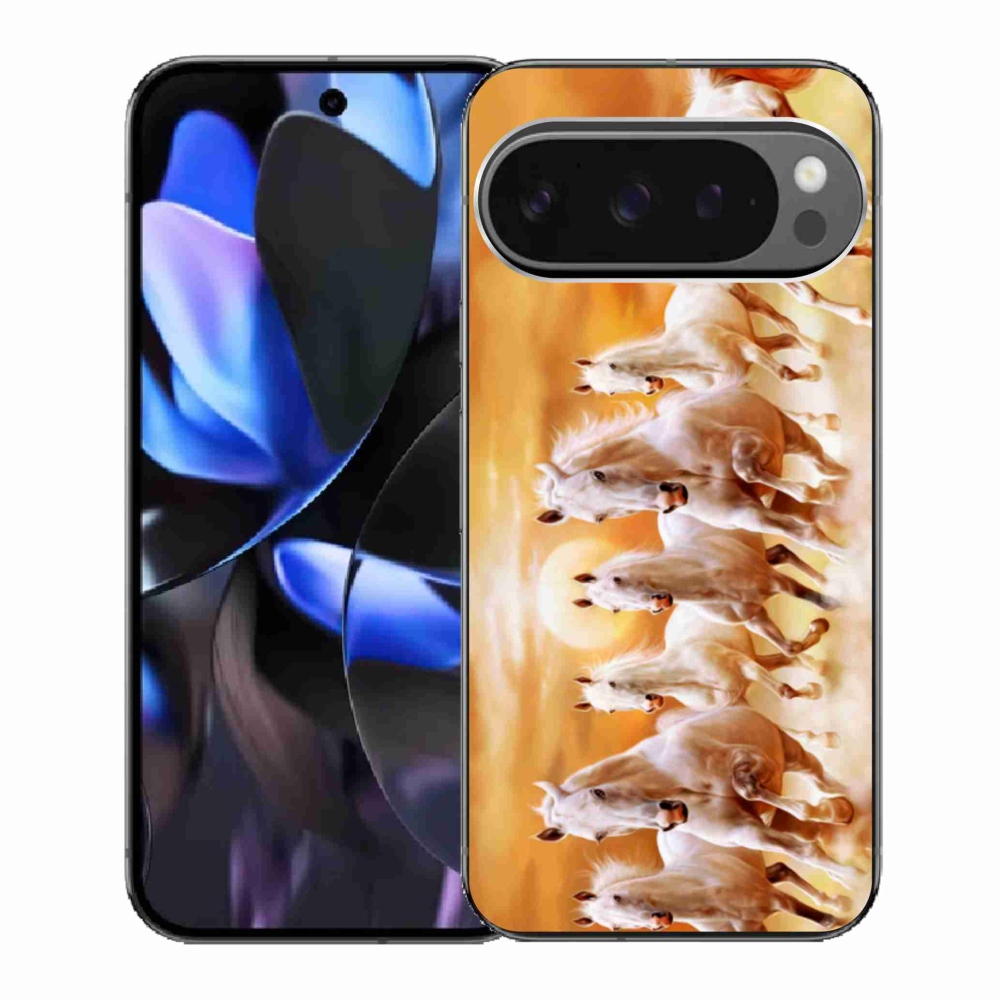 Gelový kryt mmCase na Google Pixel 9 Pro - koně 2