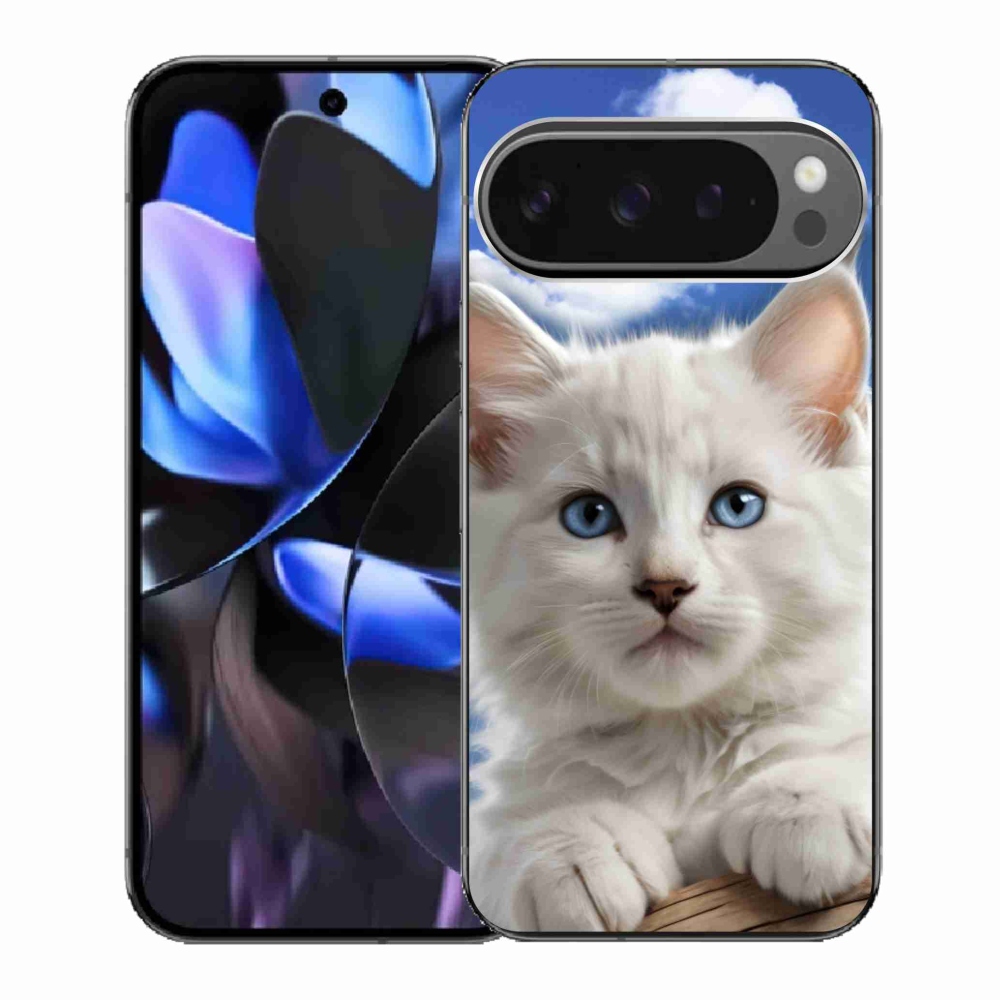 Gelový kryt mmCase na Google Pixel 9 Pro - kotě a oblaka