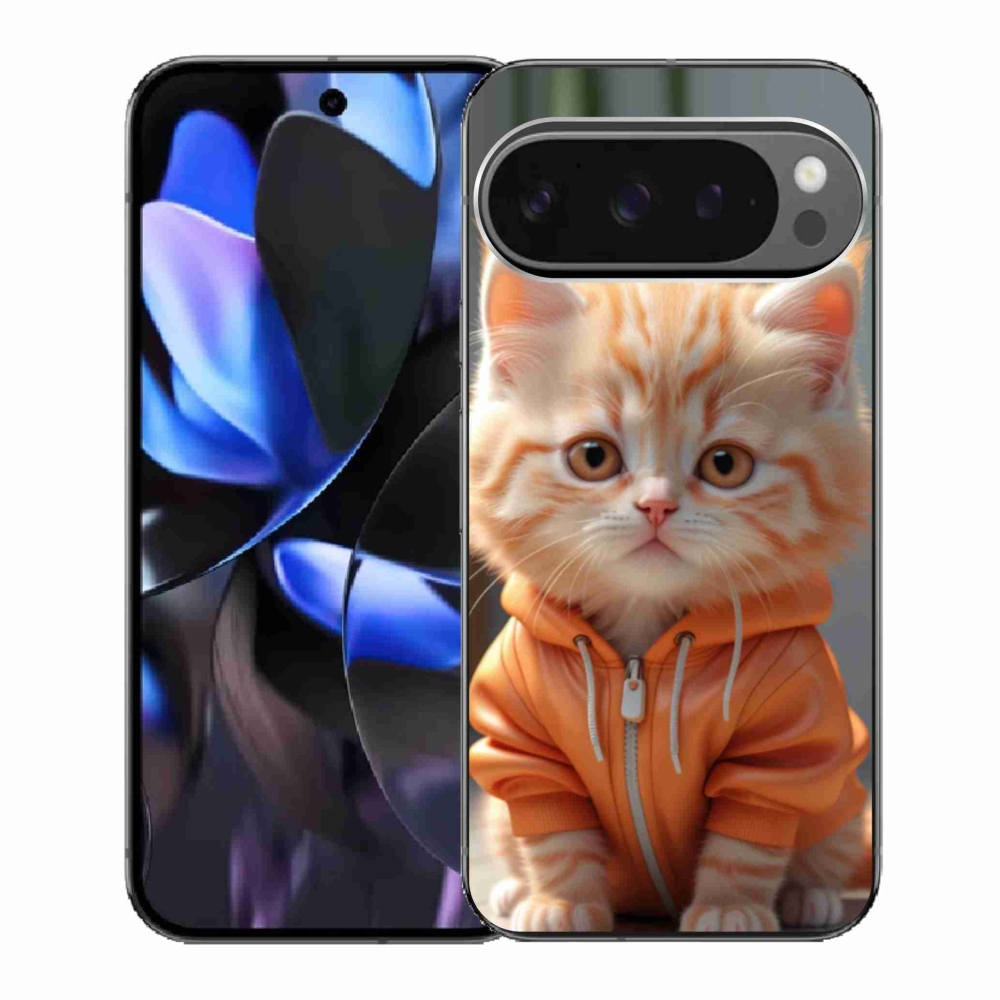 Gelový kryt mmCase na Google Pixel 9 Pro - kotě v mikině