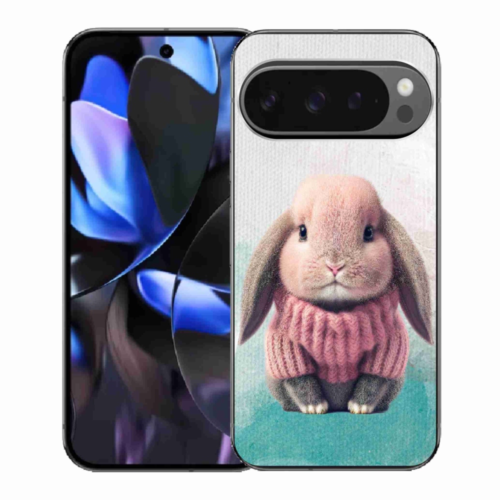 Gelový kryt mmCase na Google Pixel 9 Pro - králíček ve svetru