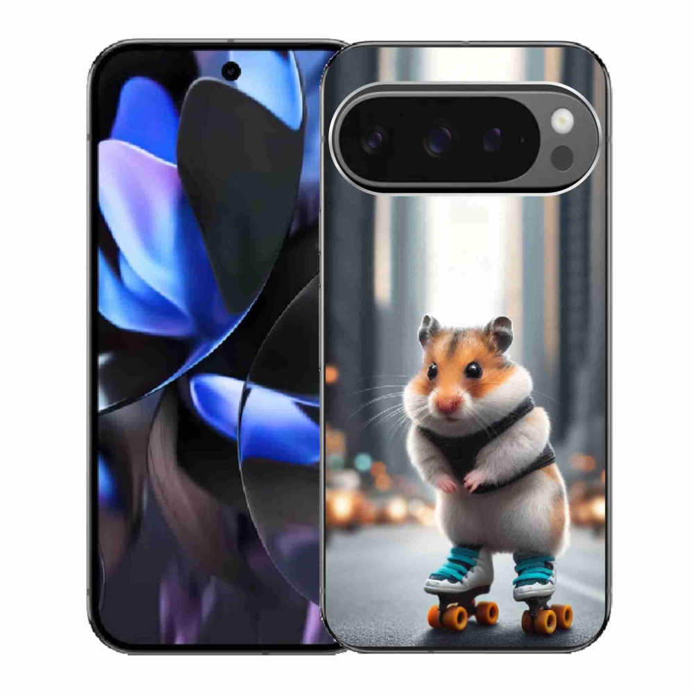 Gelový kryt mmCase na Google Pixel 9 Pro - křeček na bruslích