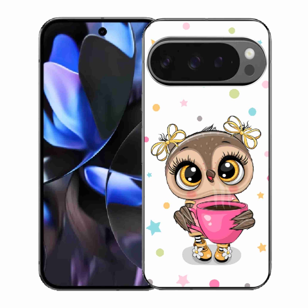 Gelový kryt mmCase na Google Pixel 9 Pro - kreslená sovička