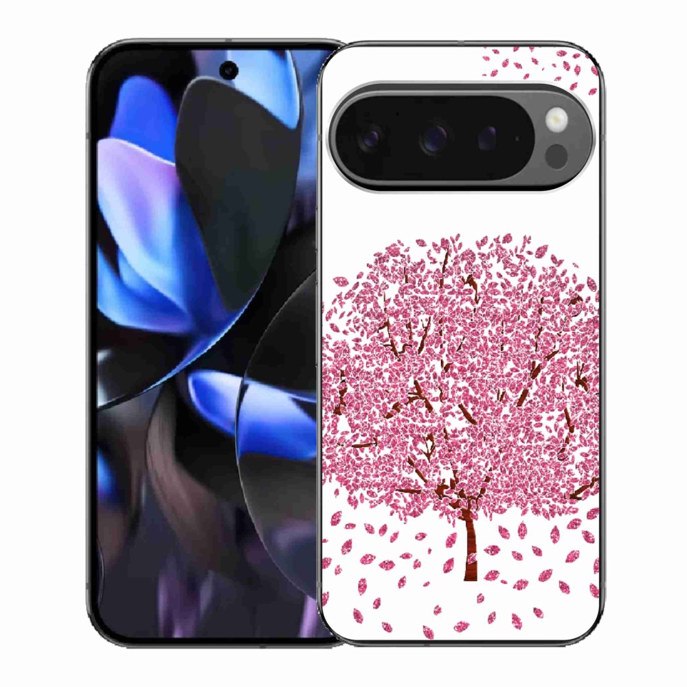 Gelový kryt mmCase na Google Pixel 9 Pro - kreslený strom s listy