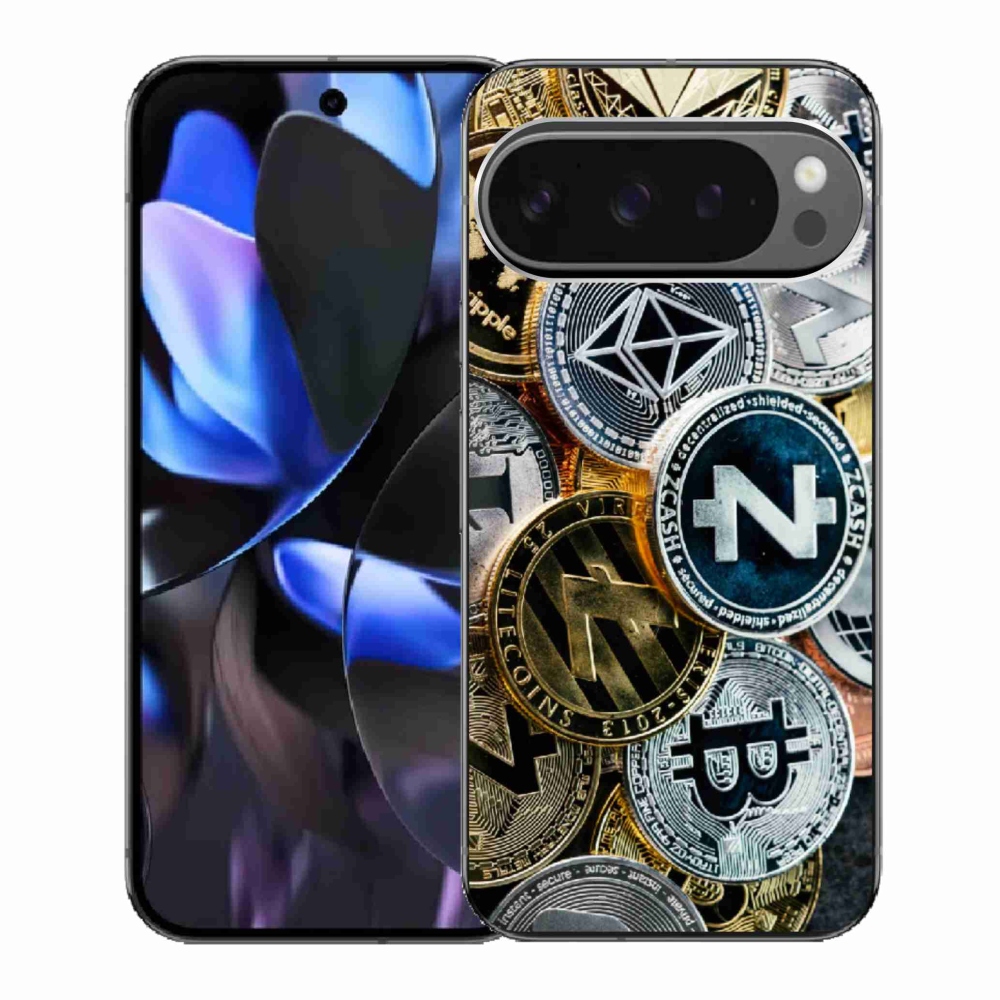 Gelový kryt mmCase na Google Pixel 9 Pro - kryptoměny