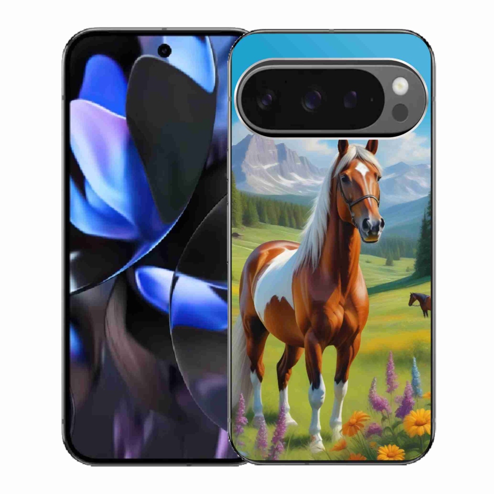 Gelový kryt mmCase na Google Pixel 9 Pro - kůň na louce