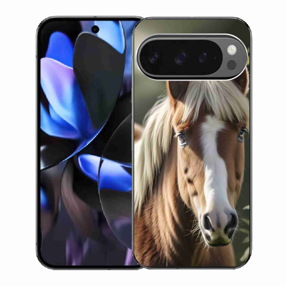 Gelový kryt mmCase na Google Pixel 9 Pro - kůň se světlou hřívou