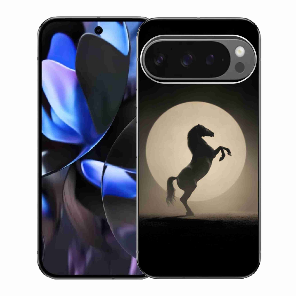 Gelový kryt mmCase na Google Pixel 9 Pro - kůň v siluetě