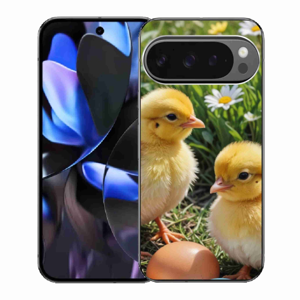 Gelový kryt mmCase na Google Pixel 9 Pro - kuřátka