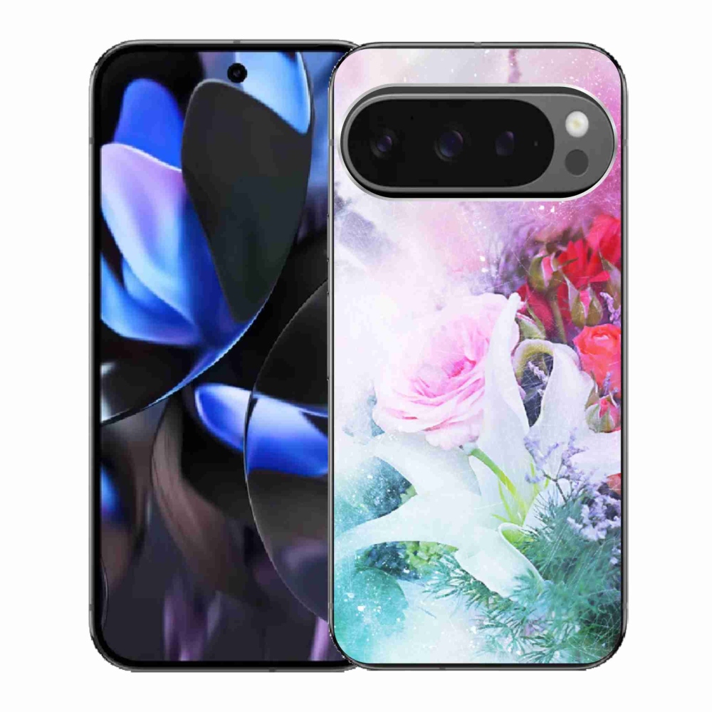 Gelový kryt mmCase na Google Pixel 9 Pro - květiny 4