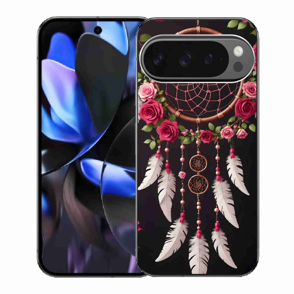 Gelový kryt mmCase na Google Pixel 9 Pro - lapač snů s růžemi
