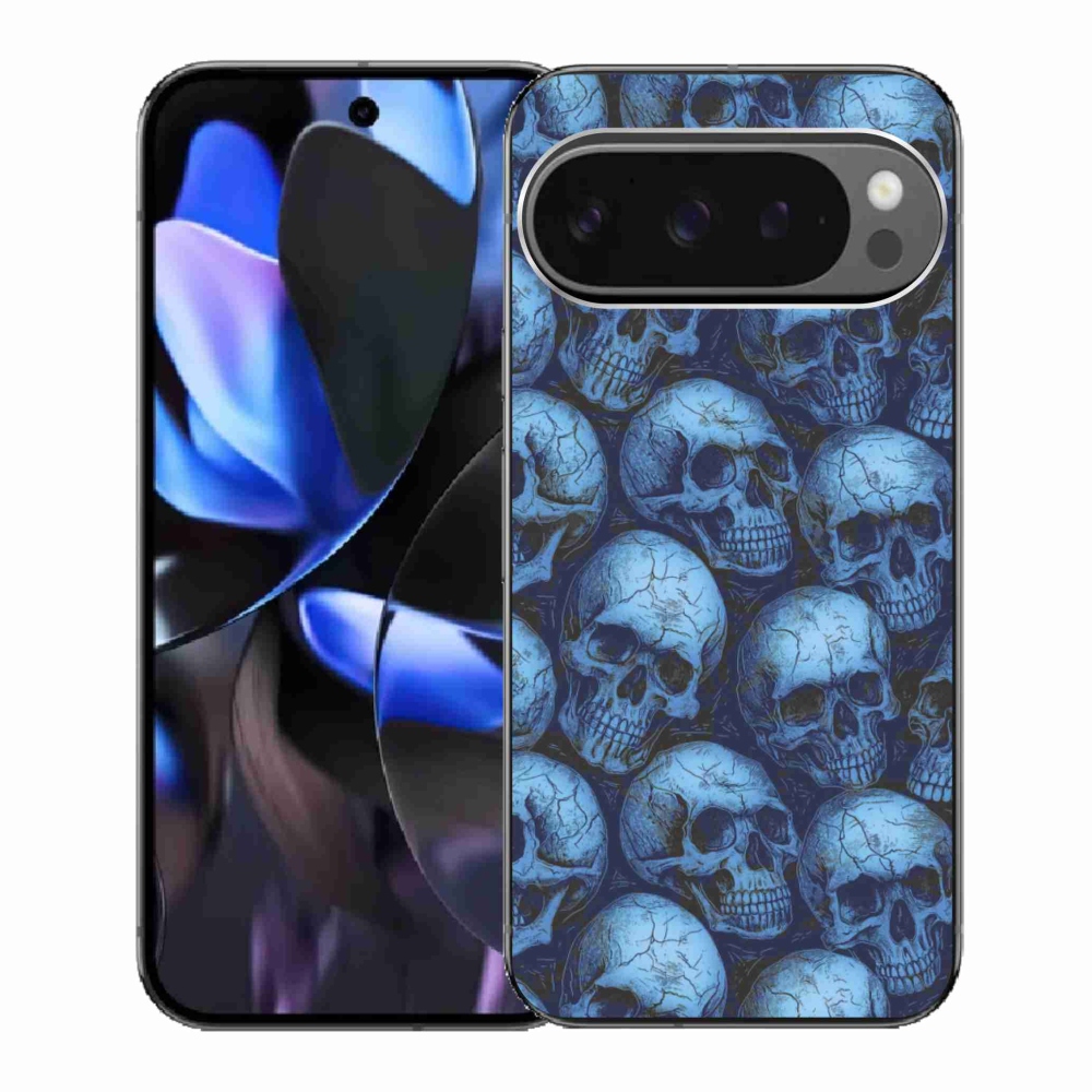 Gelový kryt mmCase na Google Pixel 9 Pro - lebky