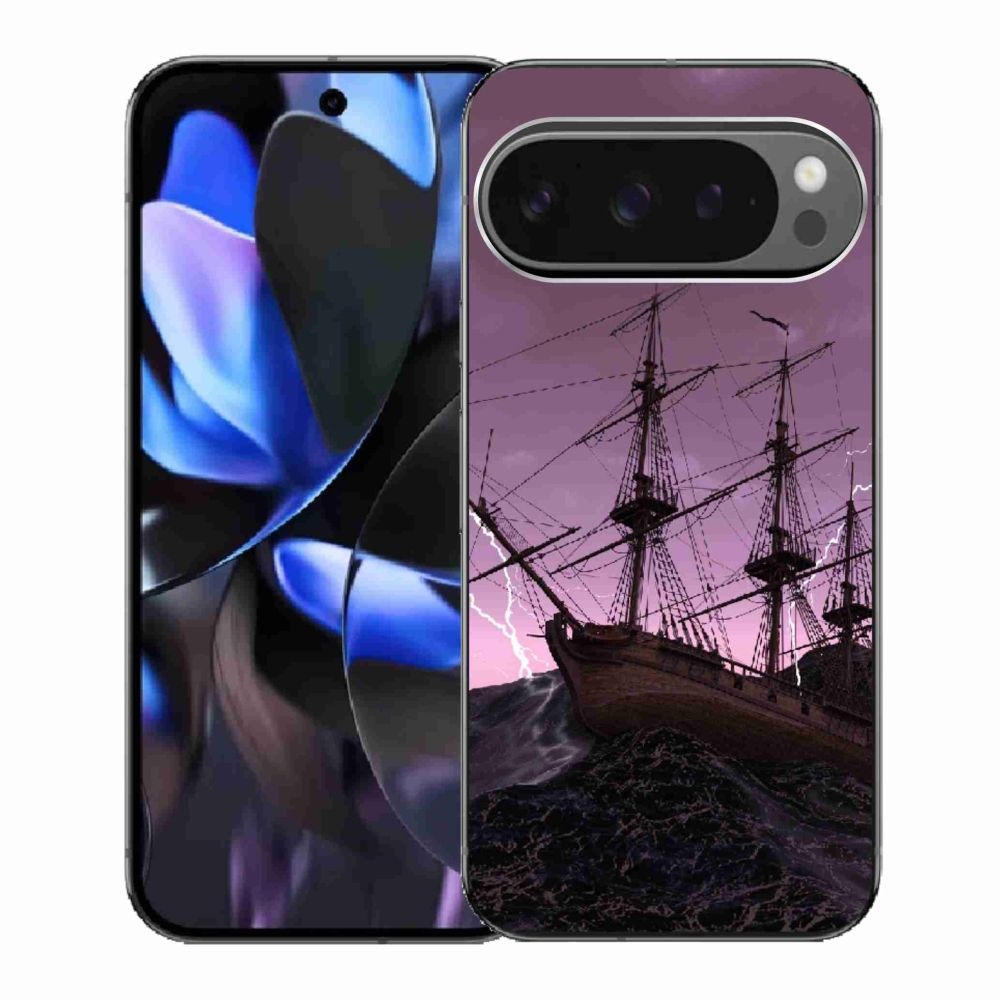 Gelový kryt mmCase na Google Pixel 9 Pro - loď v bouři