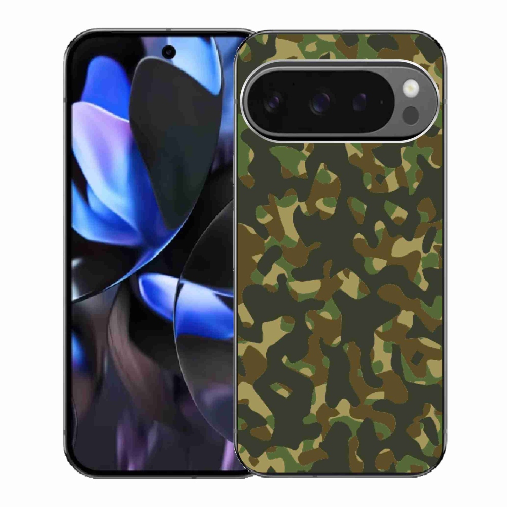 Gelový kryt mmCase na Google Pixel 9 Pro - maskáčový vzor 1