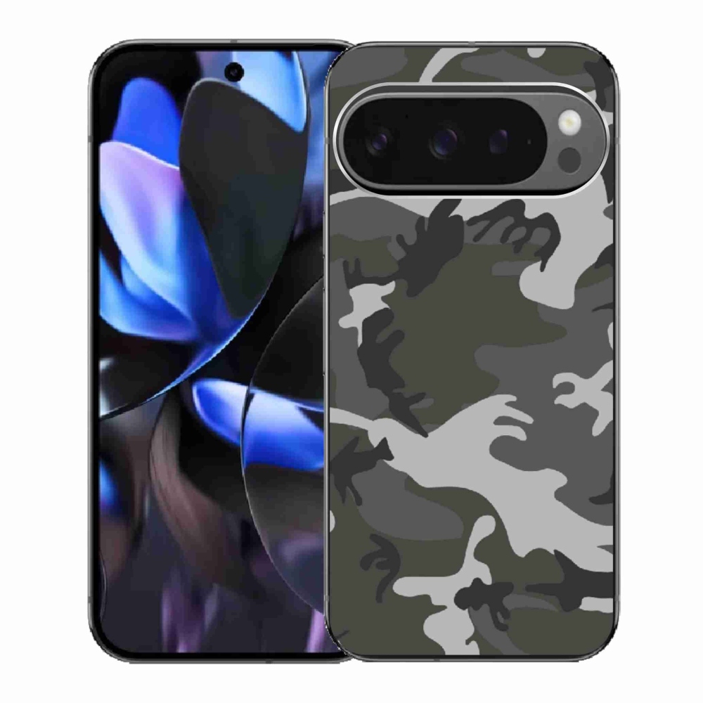 Gelový kryt mmCase na Google Pixel 9 Pro - maskáčový vzor