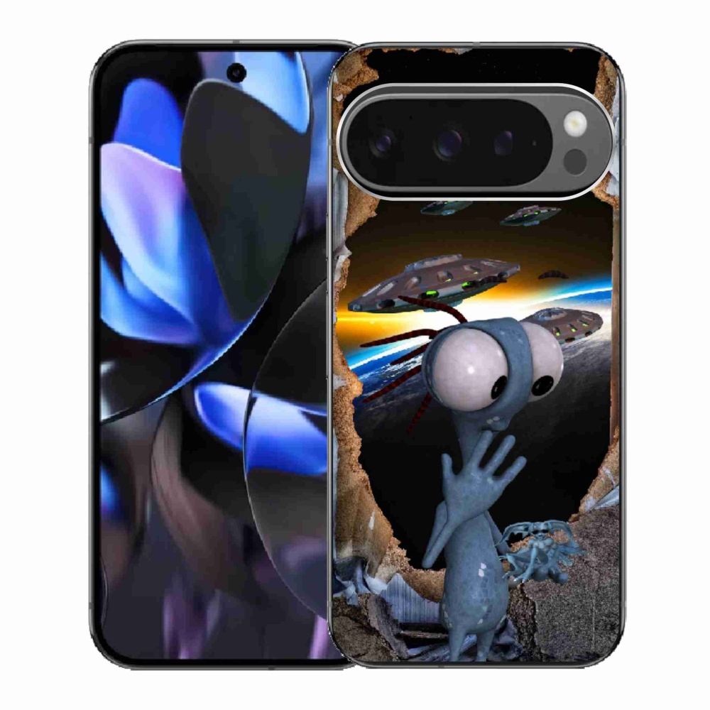 Gelový kryt mmCase na Google Pixel 9 Pro - mimozemšťan