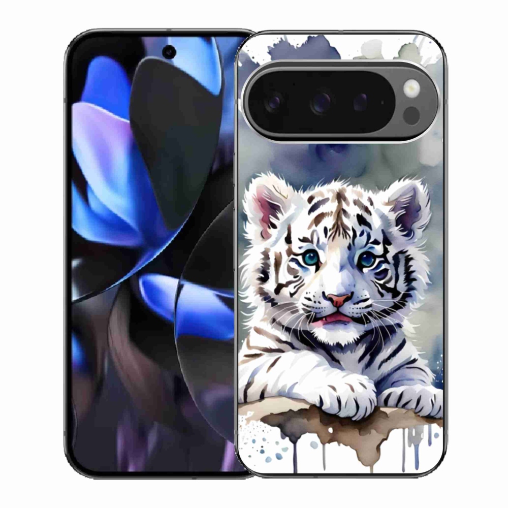 Gelový kryt mmCase na Google Pixel 9 Pro - mládě bílého tygra