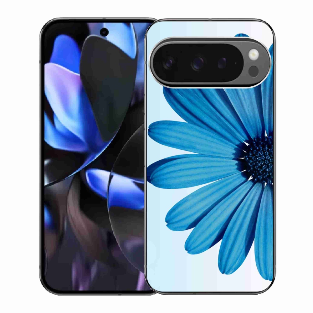 Gelový kryt mmCase na Google Pixel 9 Pro - modrá kopretina