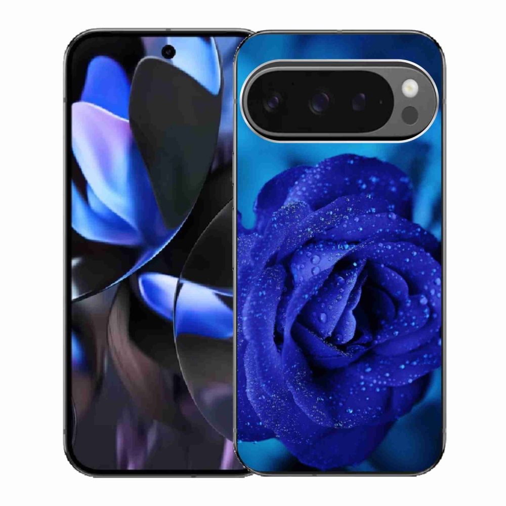 Gelový kryt mmCase na Google Pixel 9 Pro - modrá růže