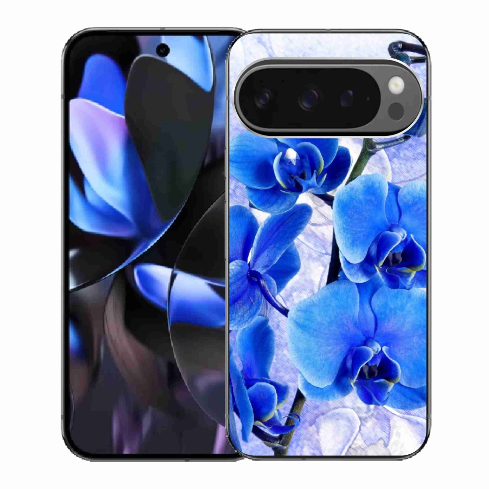Gelový kryt mmCase na Google Pixel 9 Pro - modré květy