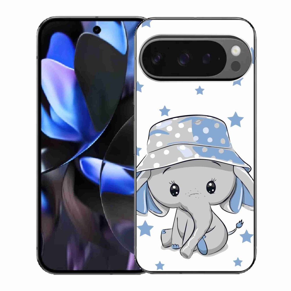 Gelový kryt mmCase na Google Pixel 9 Pro - modrý slon