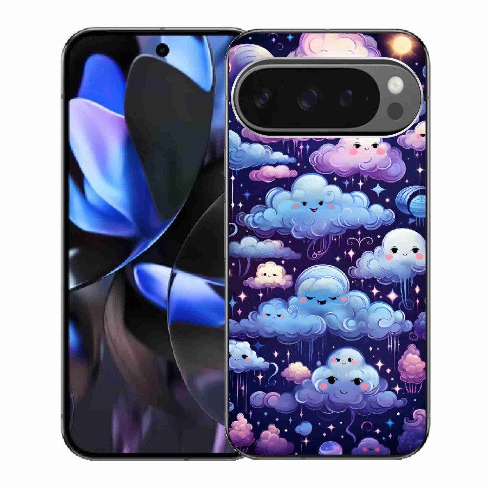 Gelový kryt mmCase na Google Pixel 9 Pro - mráčky