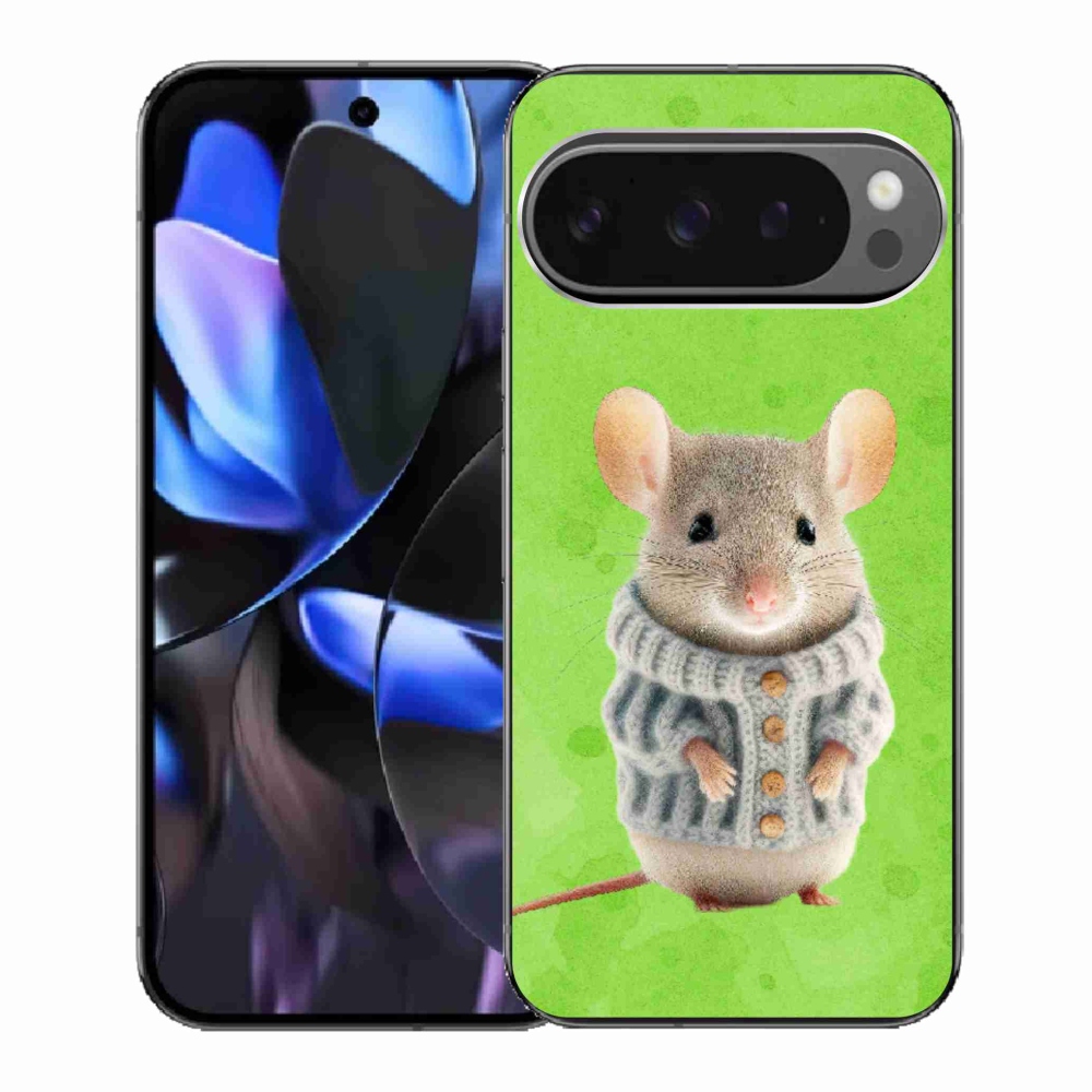 Gelový kryt mmCase na Google Pixel 9 Pro - myška ve svetru