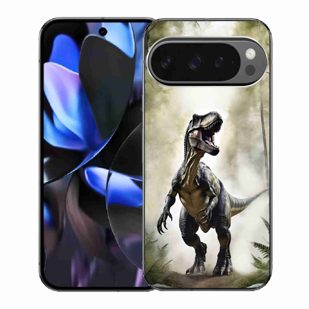Gelový kryt mmCase na Google Pixel 9 Pro - naštvaný T-Rex