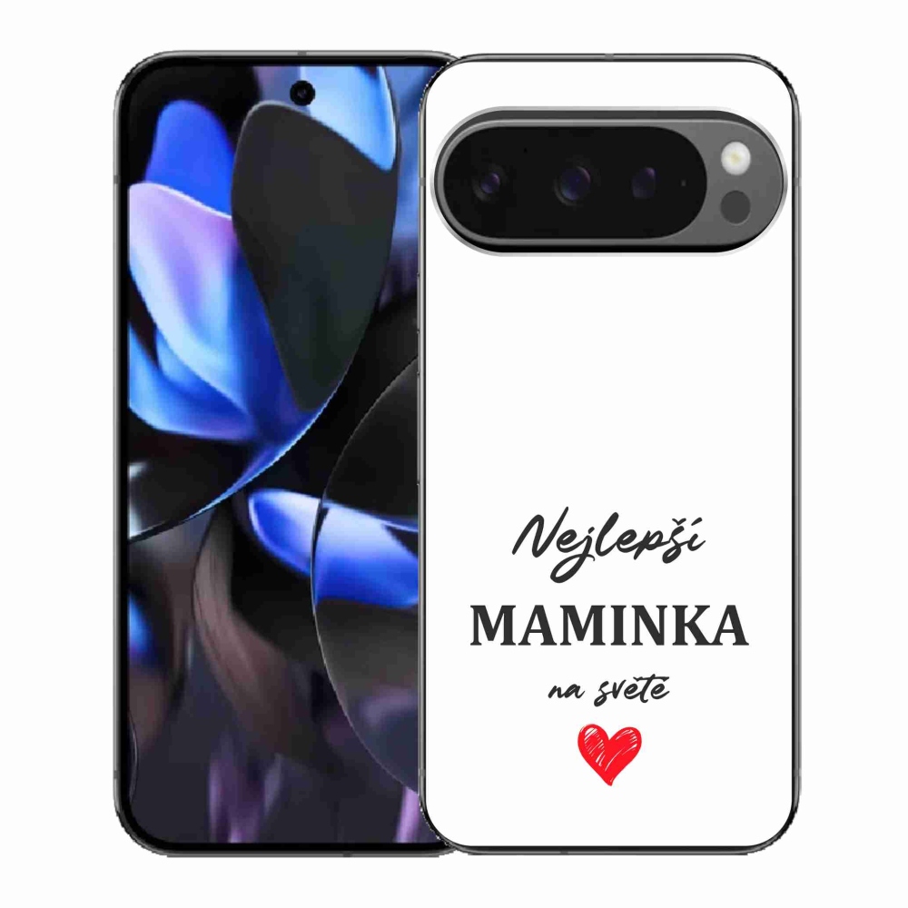 Gelový kryt mmCase na Google Pixel 9 Pro - nejlepší maminka 1 bílé pozadí