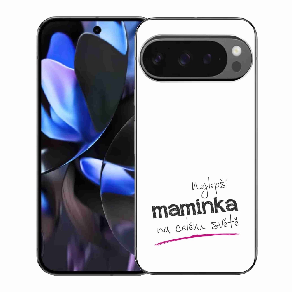 Gelový kryt mmCase na Google Pixel 9 Pro - nejlepší maminka 4 bílé pozadí
