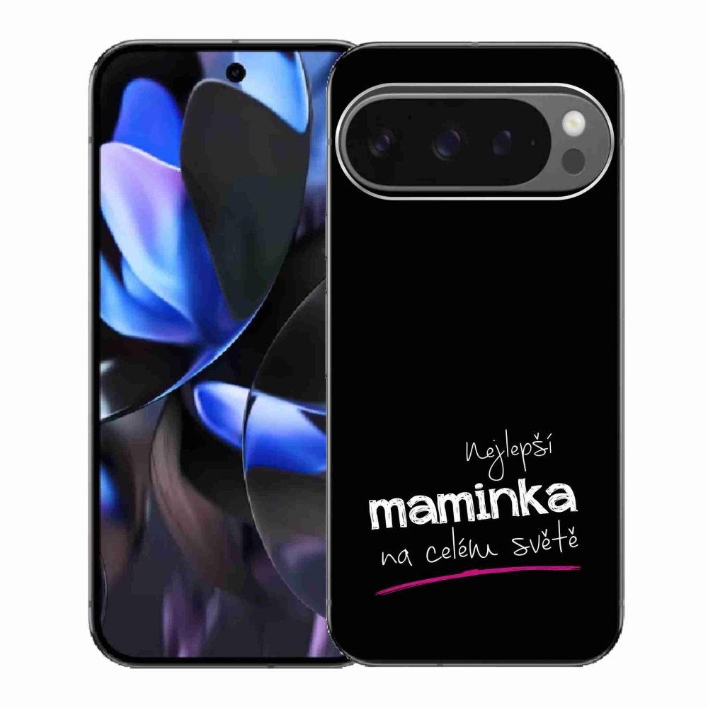 Gelový kryt mmCase na Google Pixel 9 Pro - nejlepší maminka 4 černé pozadí