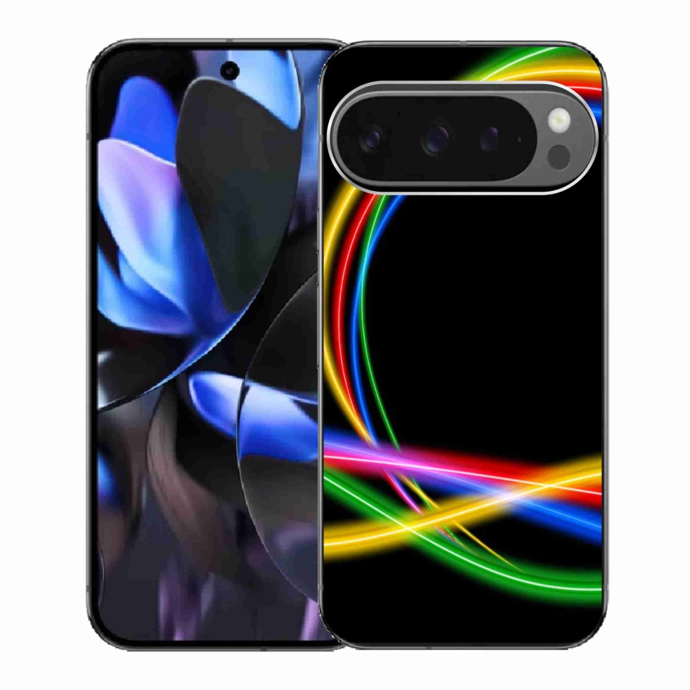 Gelový kryt mmCase na Google Pixel 9 Pro - neonové kruhy