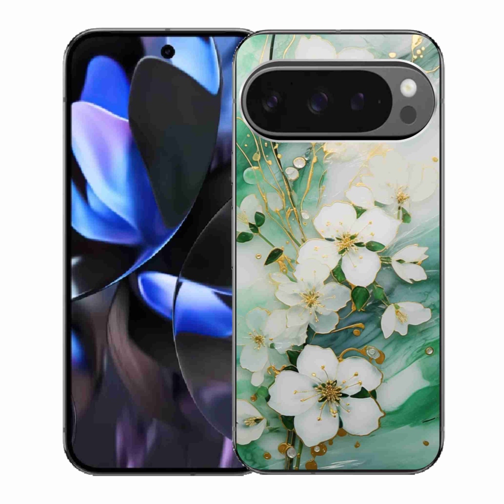 Gelový kryt mmCase na Google Pixel 9 Pro - něžné květy