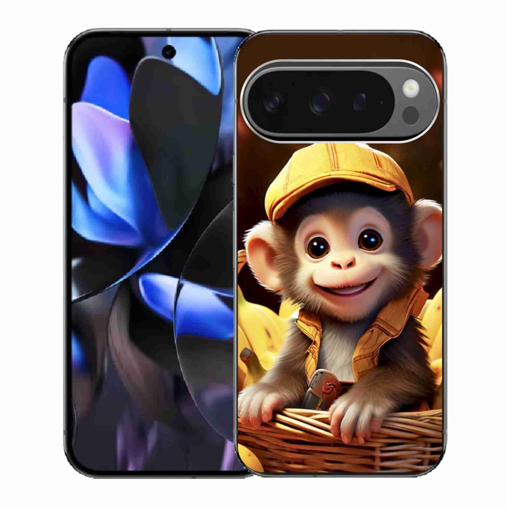 Gelový kryt mmCase na Google Pixel 9 Pro - opice v košíku