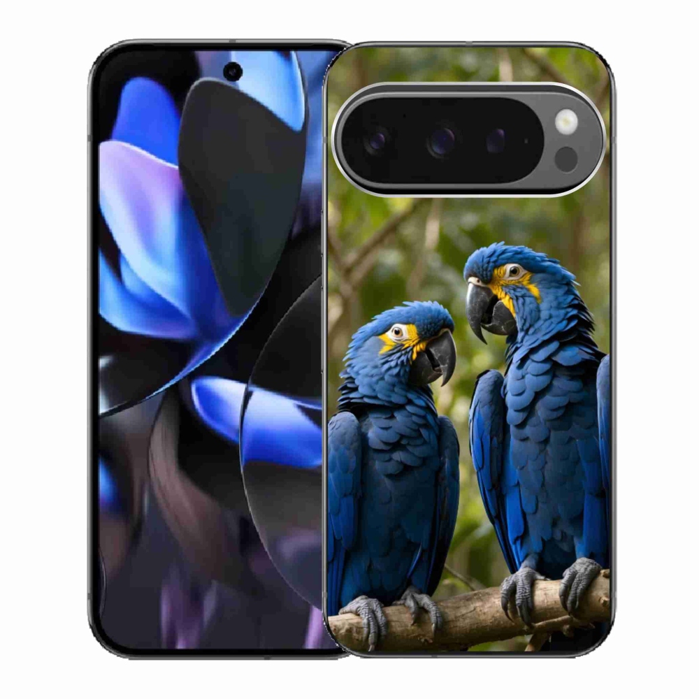 Gelový kryt mmCase na Google Pixel 9 Pro - papouščí duo