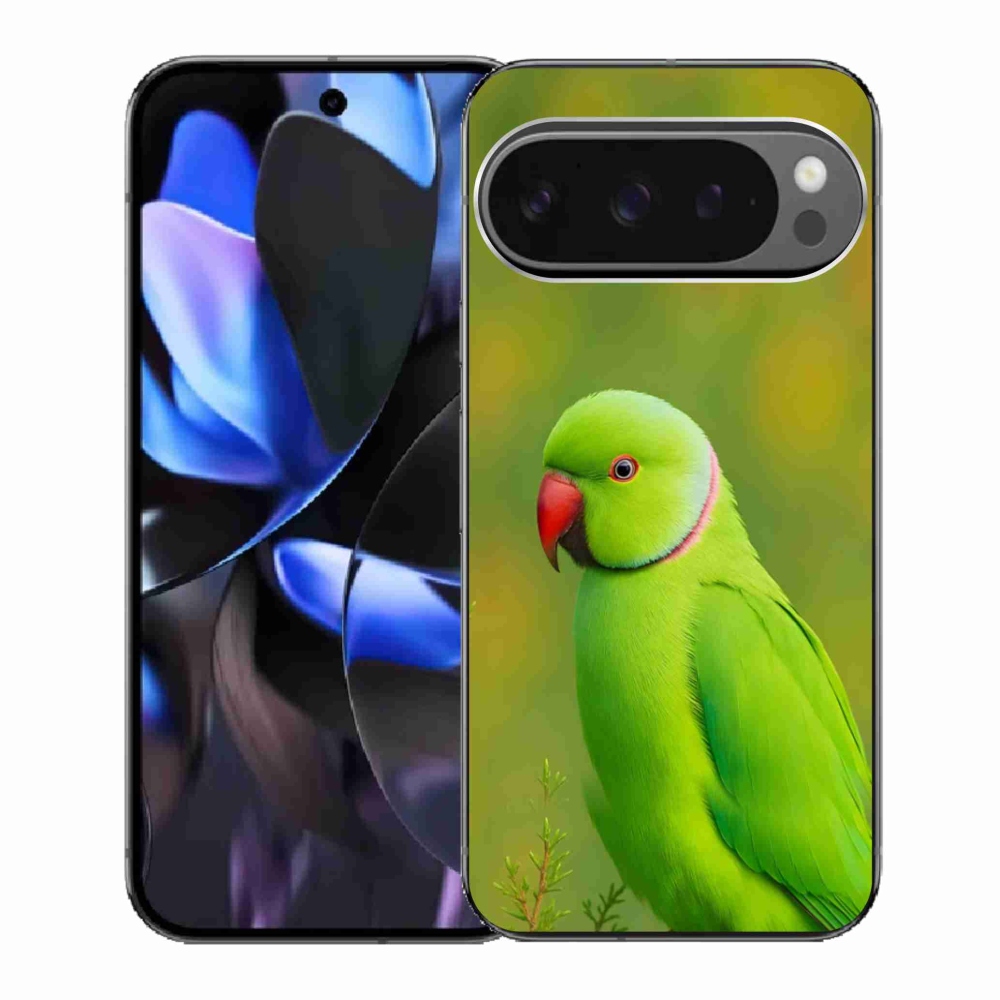 Gelový kryt mmCase na Google Pixel 9 Pro - papoušek alexandr 2