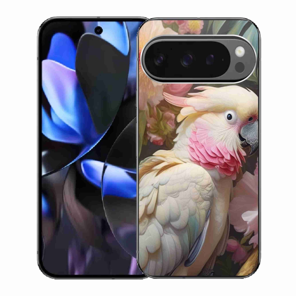 Gelový kryt mmCase na Google Pixel 9 Pro - papoušek kakadu růžový 2