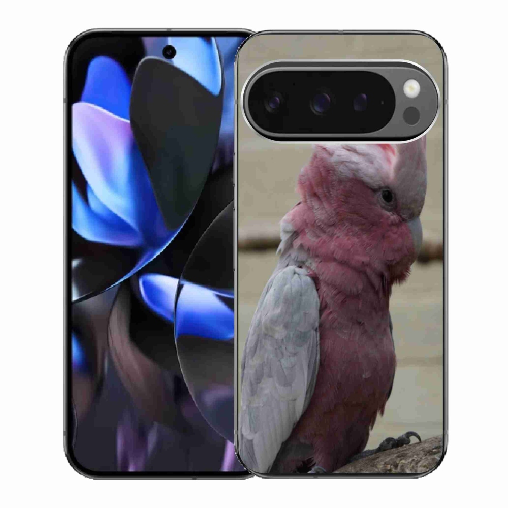Gelový kryt mmCase na Google Pixel 9 Pro - papoušek kakadu růžový