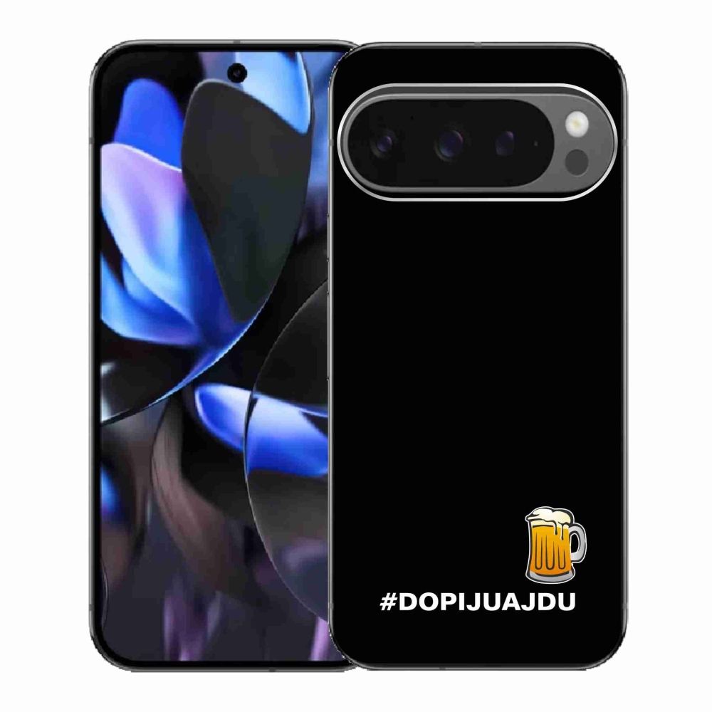 Gelový kryt mmCase na Google Pixel 9 Pro - pivní motiv 1 černé pozadí