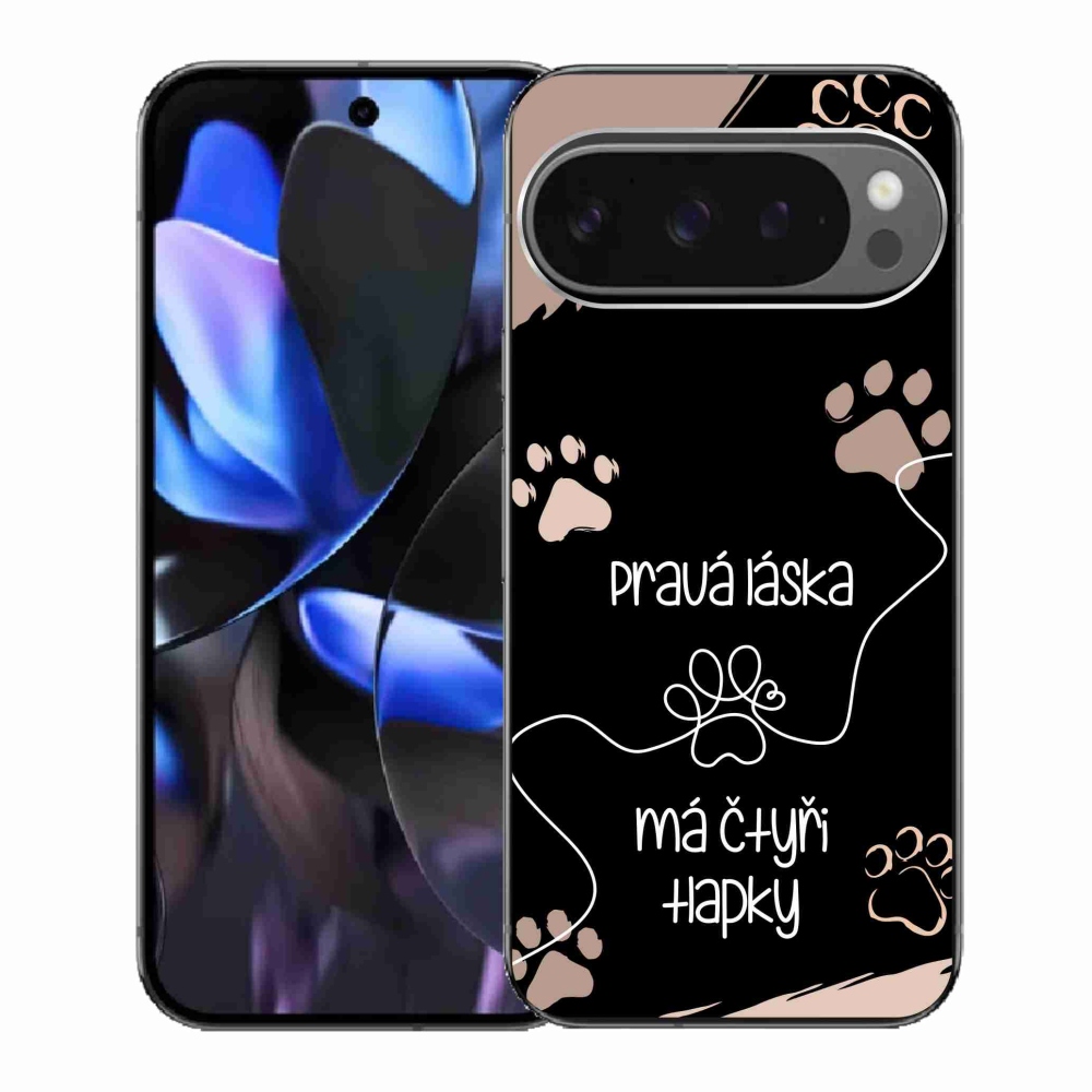 Gelový kryt mmCase na Google Pixel 9 Pro - psí motiv 1 černé pozadí